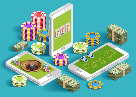 Online casino gambling illustration
